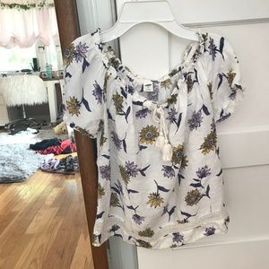 Extra Small Floral Peasant Top - Women's